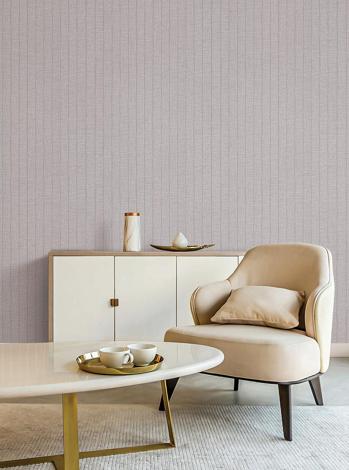 Cording Stripe Dove Grey by York Wallcoverings Textured Stripe Wallpaper – York Wallcoverings SI26127