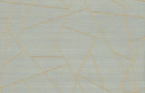 Lisle Lake Wallpaper by York Wallcoverings, geometric metallic lines on lake blue ground