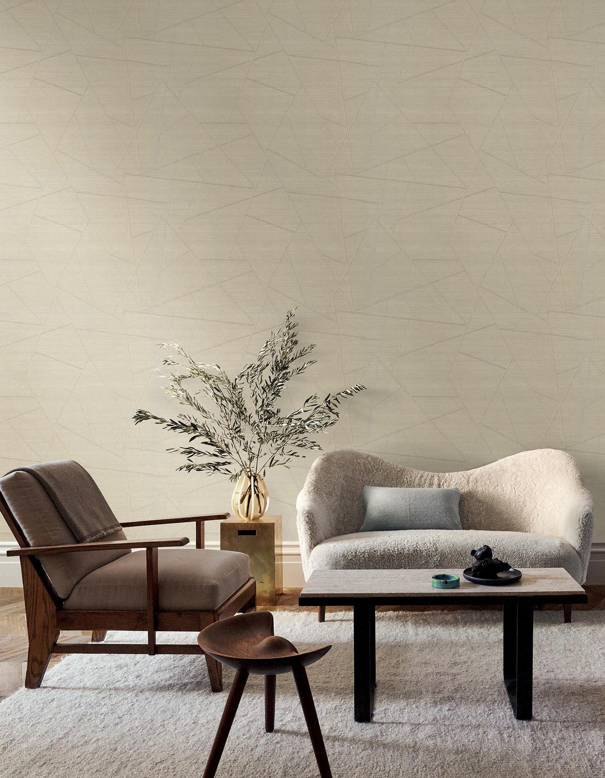 Lisle Toasted Almond by York Wallcoverings Geometric Vinyl Wallpaper – York Wallcoverings SI6822