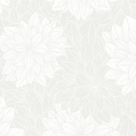 Foliage white wallpaper by Boråstapeter for Schumacher, featuring a Scandinavian botanical leaf pattern.