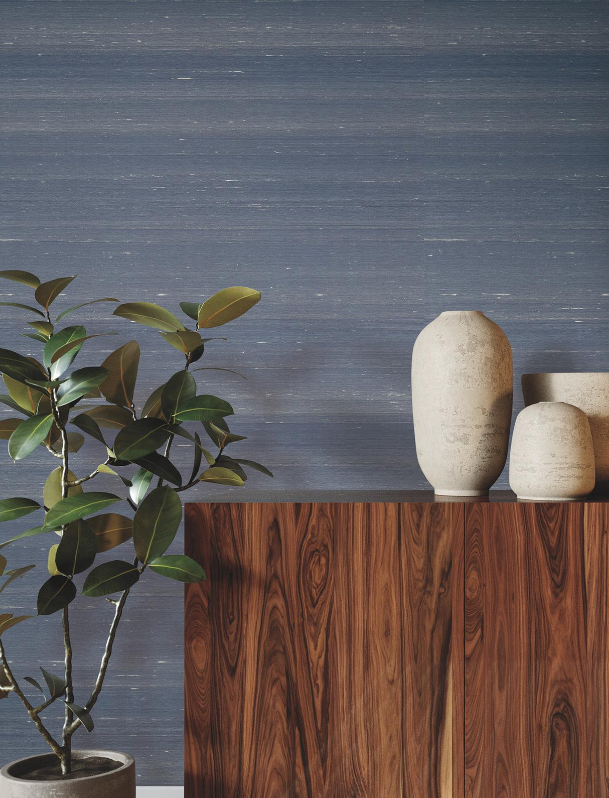 Silk Road Lapis by Ronald Redding Silk Weave Wallpaper – York Designer Series GRL88117