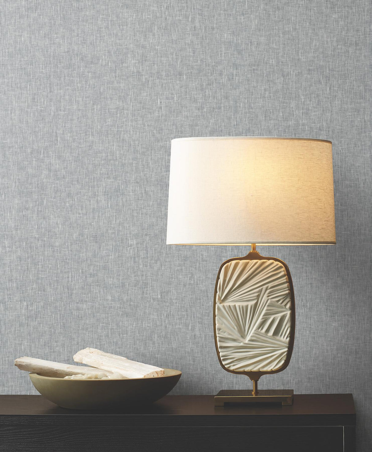 Sheer Linen Ensign Blue by Ronald Redding Wallpaper – York Designer Series GRL88131