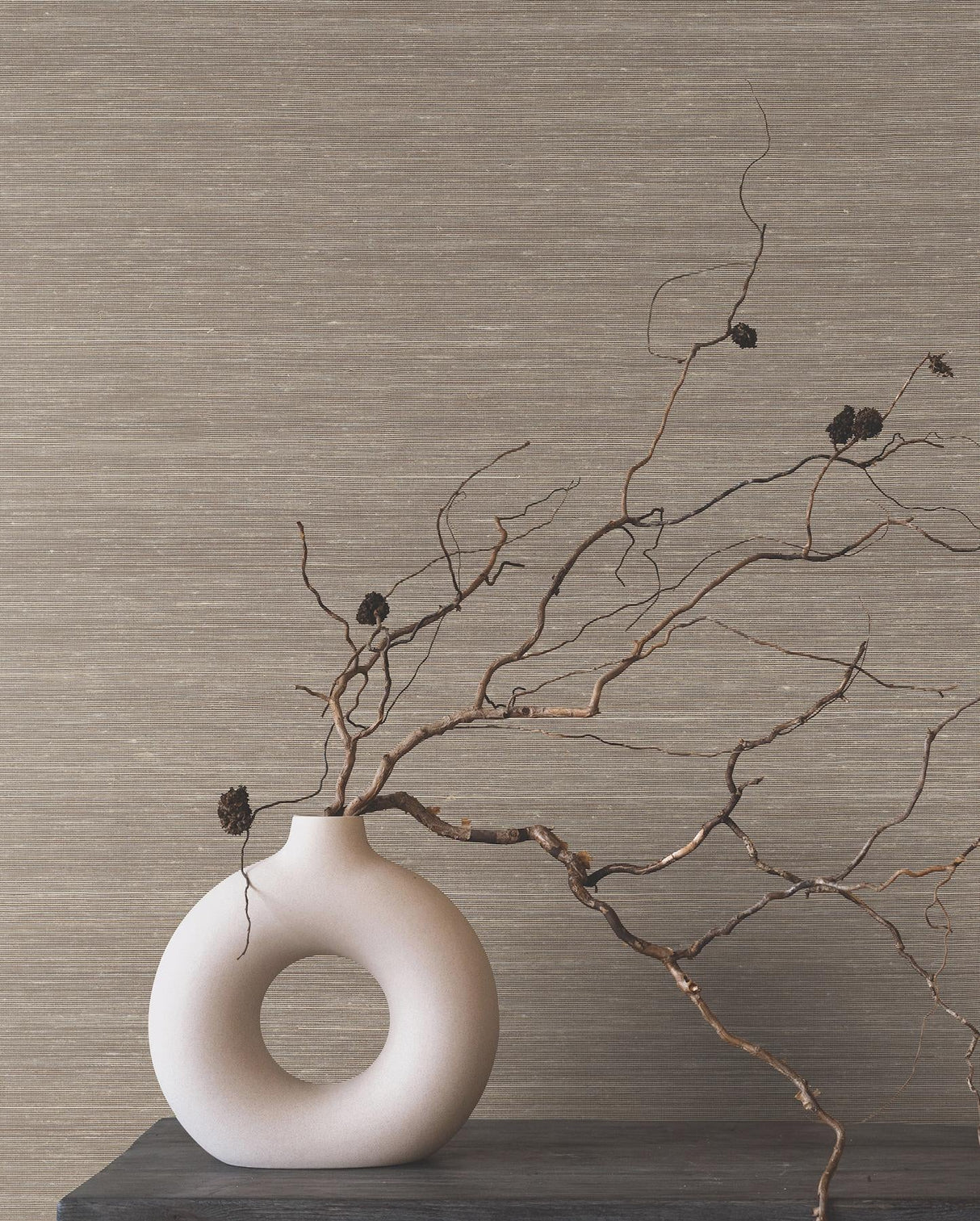 Smooth Abaca Stone by Ronald Redding Grasscloth Wallpaper – York Designer Series GRL88367