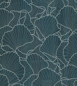 Shell Wood Veneer Navy Metallic wallpaper by Ronald Redding, YGL7000