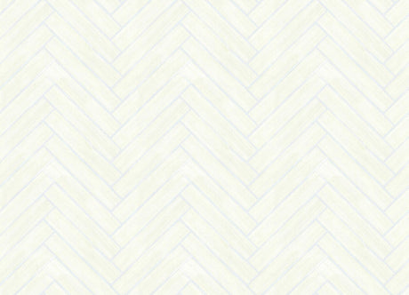Herringbone Wood Veneer Apple Blossom wallpaper swatch showing light herringbone wood pattern