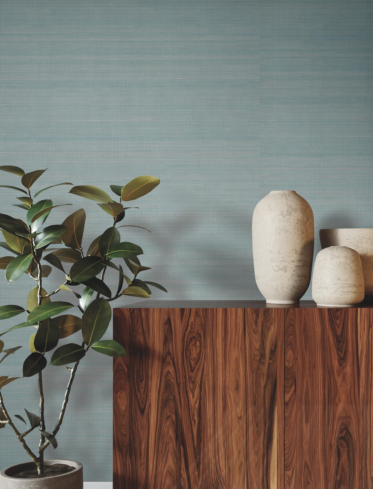 Fine Abaca Ice Blue by Ronald Redding Abaca Grasscloth Wallpaper – York Designer Series YGL7061