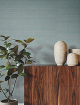 Fine Abaca Ice Blue by Ronald Redding Abaca Grasscloth Wallpaper – York Designer Series YGL7061