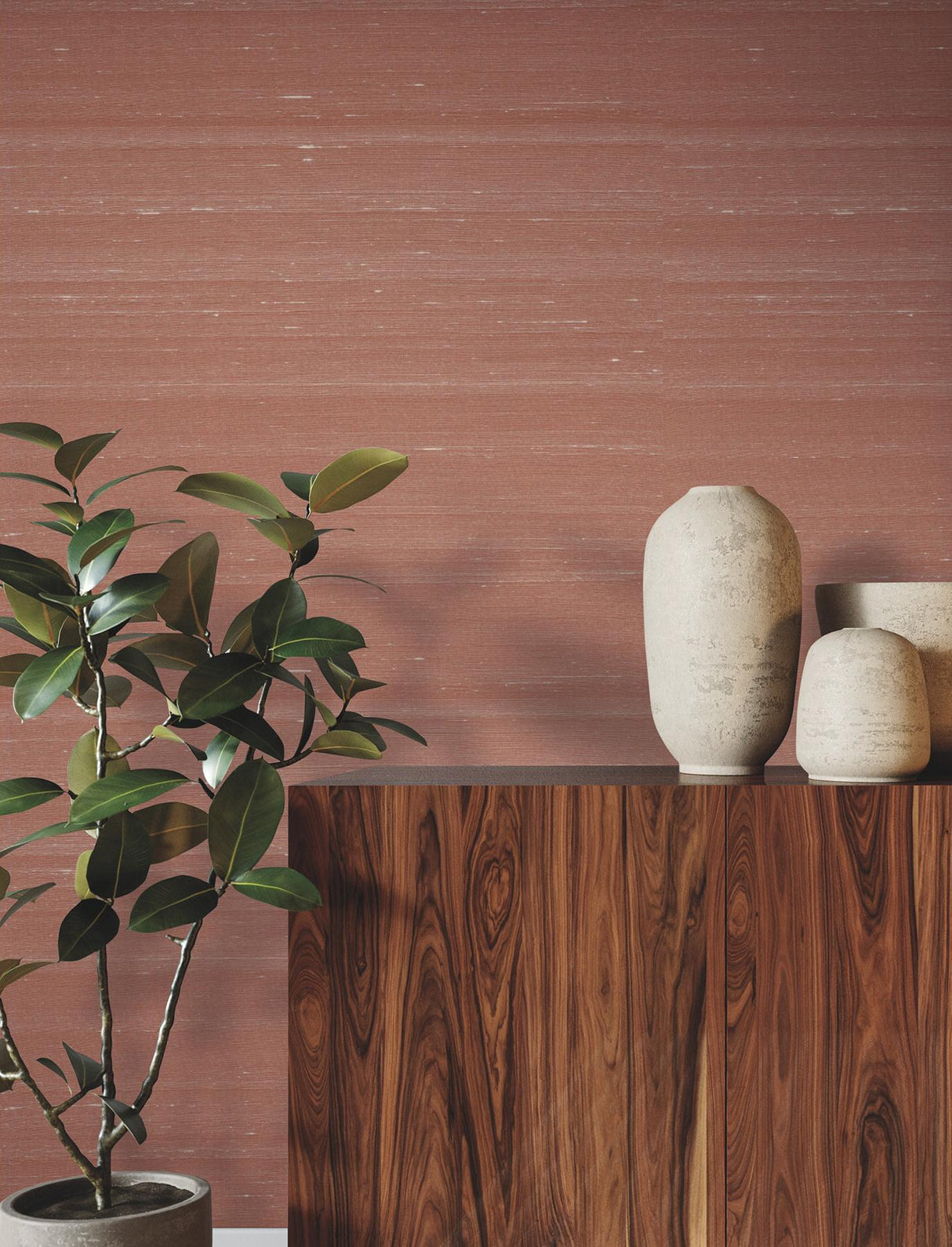 Silk Road Chinese Red by Ronald Redding Silk Weave Wallpaper – York Designer Series YGL7084