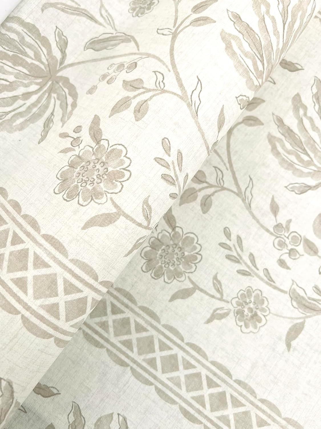Edgemoor Taupe by Erin Gates Jacobean Stripe Wallpaper – A‑Street Prints AST6350