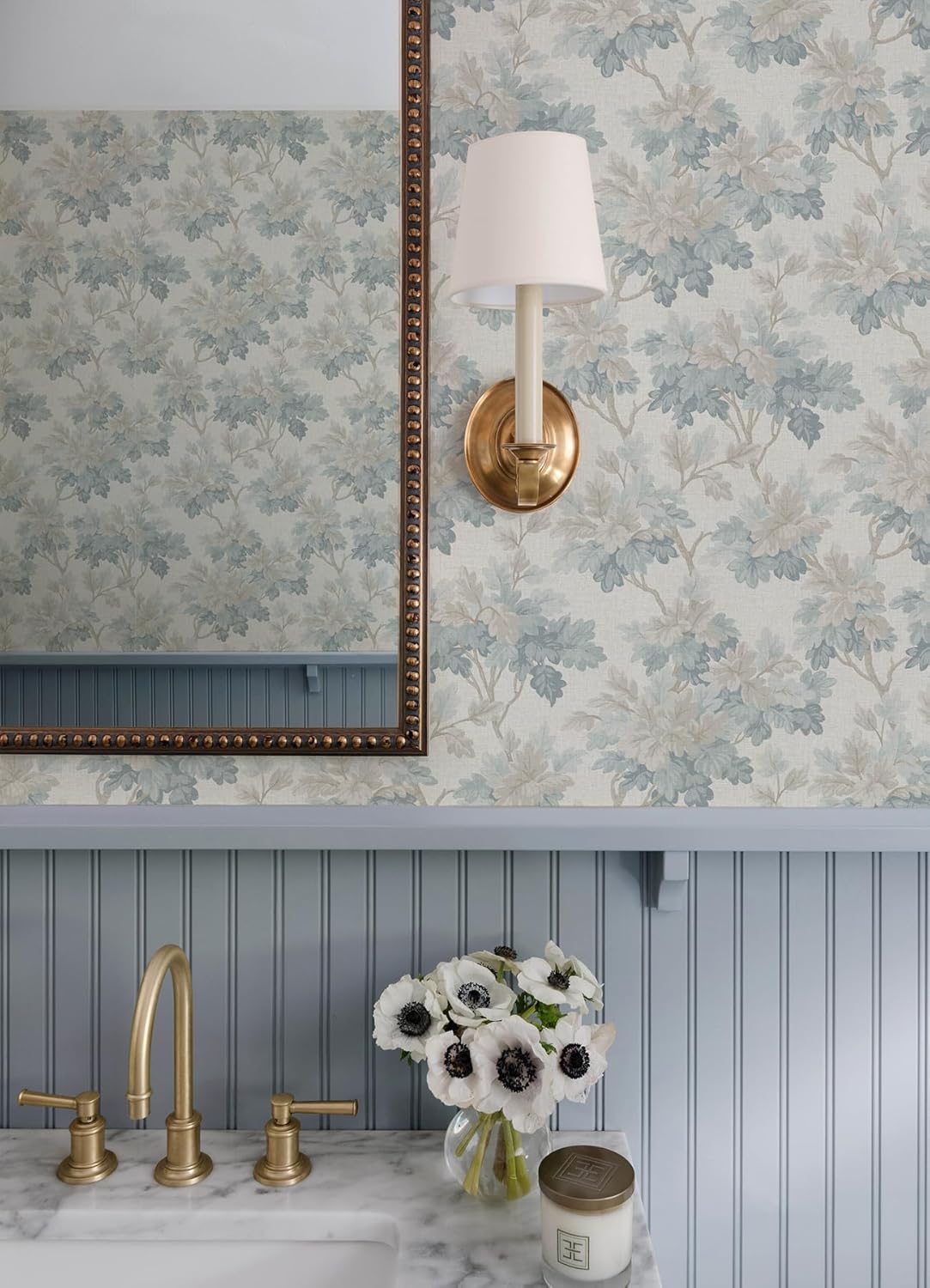 Oakcliff Blue by Erin Gates Leaf Trail Non Woven Wallpaper – A-Street Prints AST6354