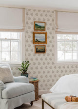 Overbrook Taupe by Erin Gates Bouquet Toss Wallpaper – A-Street Prints AST6360