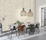 Rennie Ivory by Rasch Leaves Wallpaper – Brewster Home Fashions RH547467