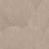 Mirage wallpaper in clay by Boråstapeter for Schumacher, featuring abstract fanlike lines in a modern minimal style.
