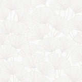 Ginkgo wallpaper in pearl by Boråstapeter for Schumacher, featuring delicate ginkgo leaves in a subtle, sophisticated pattern.