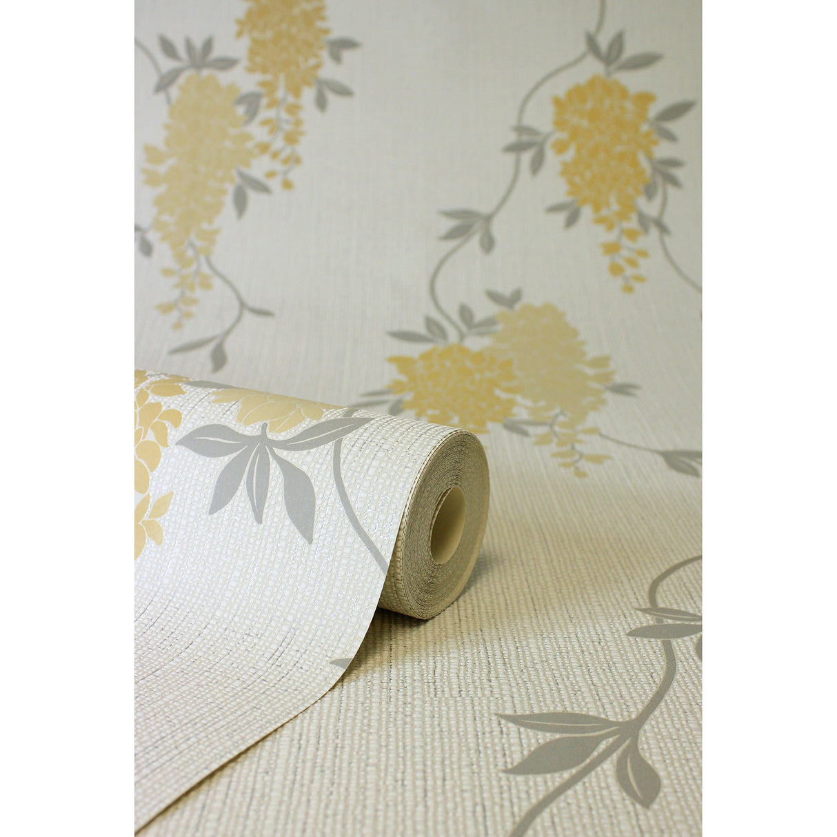 Aisla Yellow by Fine Decor Wisteria Wallpaper – Brewster Home Fashions FD43672