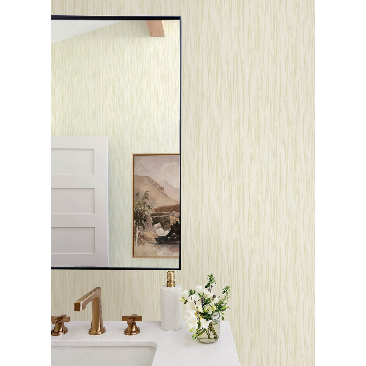 Kahuna Cream by Advantage Waves Wallpaper- Brewster Home Fashions 4168-17724