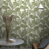 Bo Leaf Green by Boråstapeter Botanical Wallpaper – Schumacher 7402