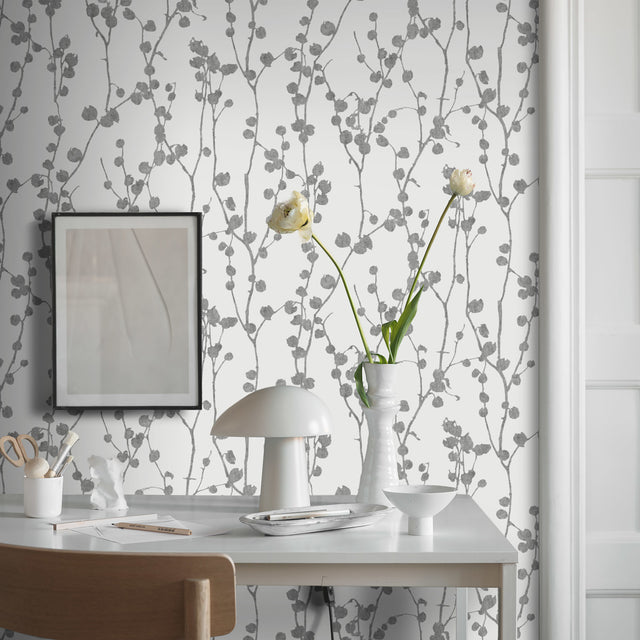 Disa Charcoal by Boråstapeter Scandinavian Minimalist Wallpaper – Schumacher 7425