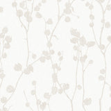Disa Bone wallpaper by Boråstapeter for Schumacher, featuring delicate twigs and buds in a minimalist Scandinavian style.
