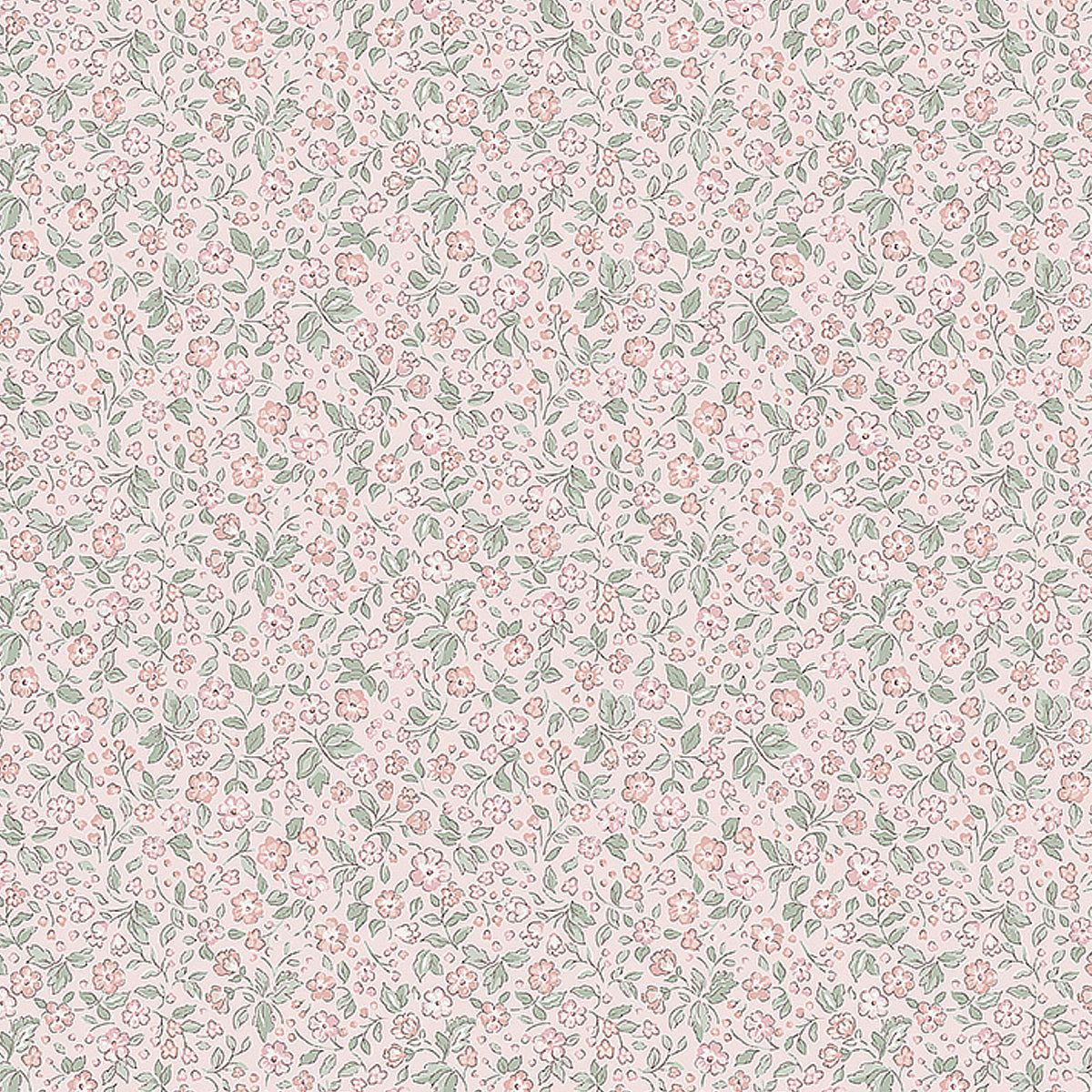 Jasmine Petal wallpaper by Boråstapeter for Schumacher, delicate pink floral pattern on non-woven material