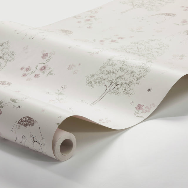 Deer Love Blush by Boråstapeter Whimsical Woodland Wallpaper – Schumacher 7473
