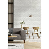 Alpin White by Fine Decor Painted Brick Wallpaper – Brewster Home Fashions FD43600