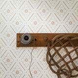 Ester Natural Diamond Trellis Wallpaper by Boråstapeter – Schumacher 7660