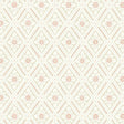 Ester wallpaper by Boråstapeter for Schumacher, featuring a stylized diamond trellis pattern in natural tones.