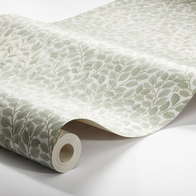 Hazel Ivory Botanical Wallpaper by Boråstapeter – Schumacher 7662