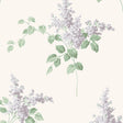 Lilacs wallpaper by Boråstapeter for Schumacher, featuring delicate lilac flowers and green leaves on a soft background.