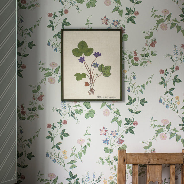 Midsummers Eve Ivory by Boråstapeter Scandinavian Floral Wallpaper – Schumacher 7680