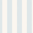 Falsterbo Stripe wallpaper in sky blue and white by Boråstapeter for Schumacher, classic vertical stripe pattern.
