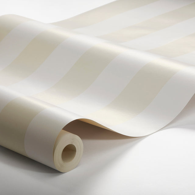 Falsterbo Stripe Sand by Boråstapeter Classic Stripe Wallpaper – Schumacher 7685