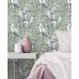 Simonetta Seafoam by Fine Decor Heron Wallpaper – Brewster Home Fashions FD43826