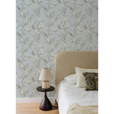 Tea Olive Light Blue by Chesapeake Finch Frolic Wallpaper – Brewster Home Fashions 4169-83140