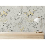 Mariko Grey by Fine Decor Botanical Wallpaper – Brewster Home Fashions M1551