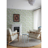 Goldfinch Green by Chesapeake Birds and Blooms Wallpaper – Brewster Home Fashions 4148-27412