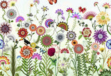 Brazil Multicolor Flowers Wall Mural with Modern Floral Collage Pattern - Komar 8-200