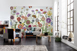 Brazil Multicolor Flowers Wall Mural with Modern Floral Collage Pattern - Komar 8-200