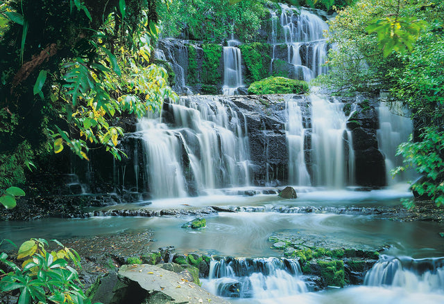 Pura Kaunui Falls Green Scenic Wall Mural - Komar 8-256