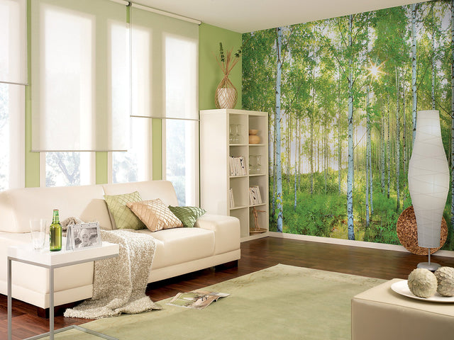 Sunday Green Scenic Trees Wall Mural - Komar 8-519