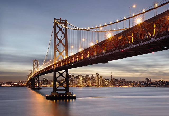 Bay Bridge Blue Skyline Scenic Wall Mural - Komar 8-733
