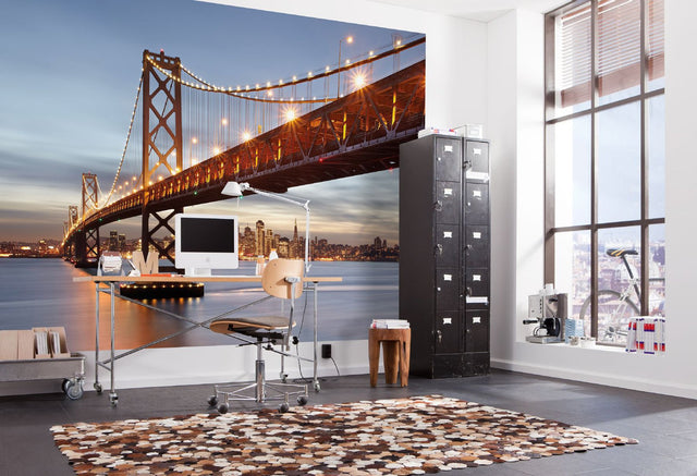 Bay Bridge Blue Skyline Scenic Wall Mural - Komar 8-733