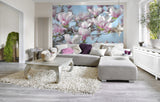 Magnolia Pink Floral Scenic Wall Mural - Komar 8-738