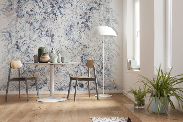 Vertical Garden Neutral Wall Mural with Modern Nature Pattern - Komar 8-878