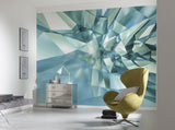 3D Crystal Cave Blue Abstract Graphics Wall Mural  Komar 8-879