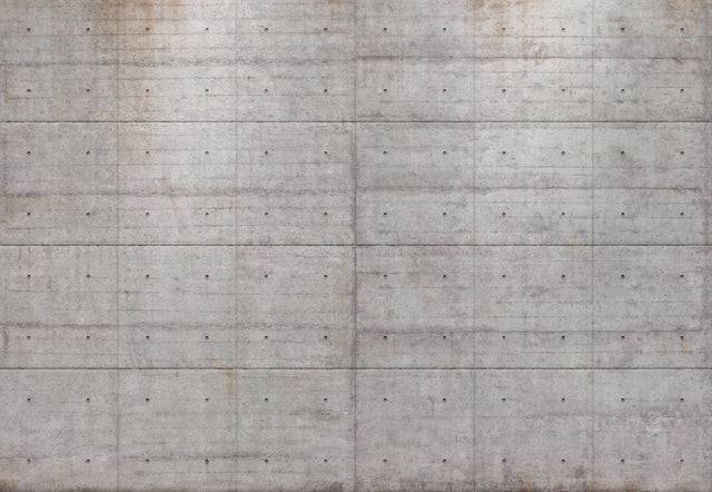 Concrete Blocks Grey Wall Mural with Faux Concrete Panel Effect - Komar 8-938
