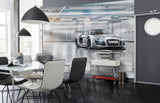 Audi R8 Le Mans Black & White Graphics Wall Mural - Komar 8-957