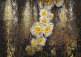 Serafina Yellow Floral Abstract Wall Mural - Komar 8-963