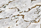 Marmoro White and Gold Faux Marble Wall Mural with Industrial Style - Komar 8-981